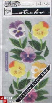 STICKO vellum stickers bloemen - 1