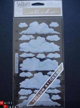 STICKO vellum stickers wolken - 1