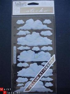 STICKO  vellum stickers wolken