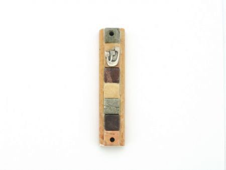 UK70702-MARBLE MOSAIC MEZUZAH,PE SHIN 10CM,Nieuw,€36 - 1