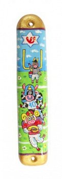 UK78204-CERAMIC HAND PAINTED MEZUZAH 10CM-FOOTBALL - 1