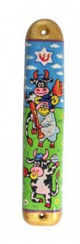 UK78207-CERAMIC HAND PAINTED MEZUZAH 10CM-BASEBALL - 1