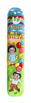 UK78210-CERAMIC HAND PAINTED MEZUZAH 10CM - 1