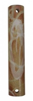 UK71131-MARBLE,BROWN COLOR ROUND MEZUZAH-LARGE - 1