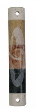 UK71139-MARBLE,3COLORS ROUND MEZUZAH-LARGE SHIN - 1