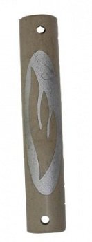 UK71163-MARBLE,LIGHT COLOR ROUND MEZUZAH-LARGE - 1