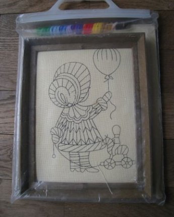 Borduurpakket Pako meisje met ballon - Afbeelding 2