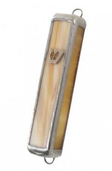 UK77064-STAINED GLASS MEZUZAH-HAND MADE 10CM,Nieuw,€51.25 - 1