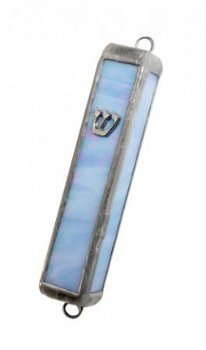 UK77066-STAINED GLASS MEZUZAH-HAND MADE 7CM,Nieuw,€41 - 1