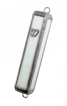 UK77069-STAINED GLASS MEZUZAH-HAND MADE 7CM,Nieuw,€41