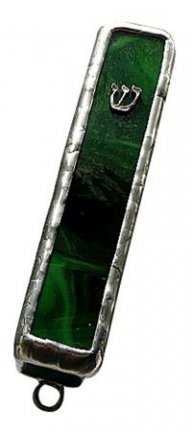 UK78467-STAINED GLASS MEZUZAH-HAND MADE 10CM,Nieuw,€51.25