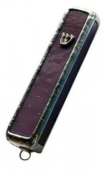 UK78476-STAINED GLASS MEZUZAH-HAND MADE 10CM,Nieuw,€51.25 - 1