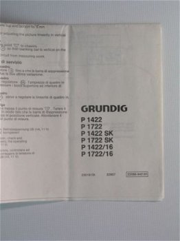 [1985 Grundig} Portable TV z/w. P1422/ P1722/- SK/-16 - 4