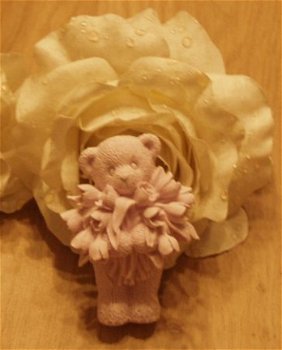 zeep zeepjes/zeep of geursteen beer met rozen - 1