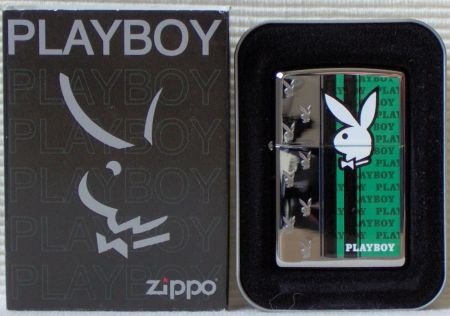 Zippo Playboy Bunny green background 2009 NIEUW B34 - 1