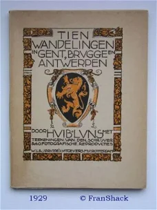 HW [1929] Tien wandelingen in Gent, Brugge en Antwerpen, Luns,