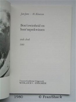 [1980] Boer’nwiesheid en boer’nsprekwiezen, Jans, Witkam - 2