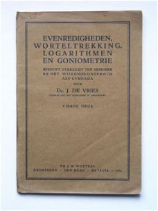 [1934] Wiskunde aan Gymnasia, De Vries, Wolters
