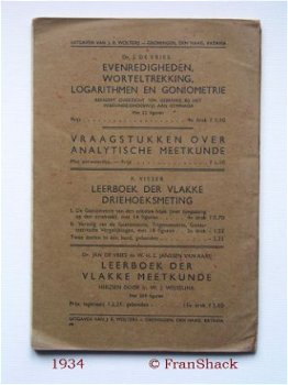 [1934] Wiskunde aan Gymnasia, De Vries, Wolters - 4