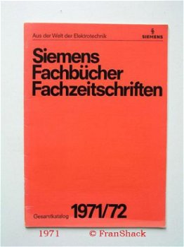 [1971] Fachbücher Fachzeitschriften Katalog, Siemens - 1