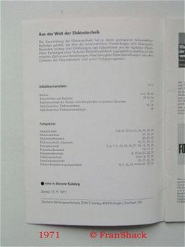 [1971] Fachbücher Fachzeitschriften Katalog, Siemens - 2