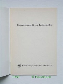 [1989] Förderschwerpunkt zum Treibhauseffekt, BmF&T - 2