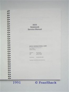 [1991] 3025 Notebook, ServiceManual, Mitac - 2