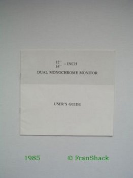 [1985~] User Guide Generic Dual Monochrome Monitor 12”/14” - 1