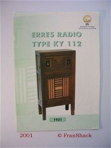 [2001] Brochure ERRES radio type KY112, NVHR