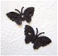 Vlinder met lovertjes ~ 3,5 cm ~ Zwart - 3 - Thumbnail