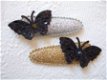 Vlinder met lovertjes ~ 3,5 cm ~ Zwart - 6 - Thumbnail