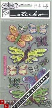 STICKO vellum stickers vlinders - 1