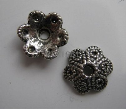 tibetaans zilver:bead caps 23 - 10 mm - 1