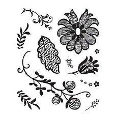 NIEUW Set Clear Stamps Grape Leaf van Basic Grey