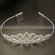 ZILVERPLATED TIARA MET BRILLANT GESLEPEN STEENTJES MET ZILVE - 1 - Thumbnail