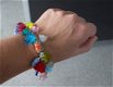 Bloemen armband Zomer van glas handgemaakt. - 1 - Thumbnail