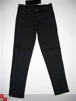 zwarte skinny jeans (meidenspijkerbroek) Chilong mt 122/128 - 1