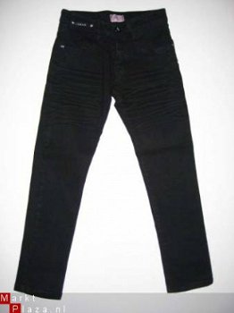 zwarte skinny jeans (meidenspijkerbroek) E 5096 mt 110/116 - 1