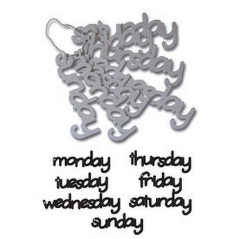 Chipboard Keychain Set Days of the Week Maya Road - 1