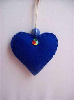 TROOSTHART zacht knuffelhart / gelukshartje & gratis dark blue ribbon & ME awareness kaartje - 1