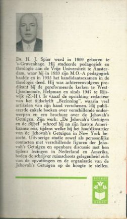 Spier, H.J. - De Jehova's getuigen en de bijbel - Afbeelding 2