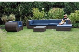 AANBIEDING Loungeset Curved Bruin NU €1495 + GRATIS LEVERING - 1