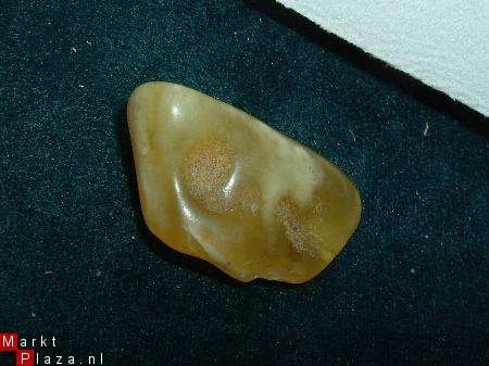 #6 Barnsteen, Trommelsteen Amber tumbled stone - 1