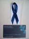 armband donkerblauw met gratis ME ribbon & awareness kaartje - 1 - Thumbnail