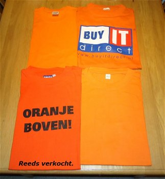 Te koop diverse (nieuwe) oranje T-shirts en polo's (maat XL) - 2