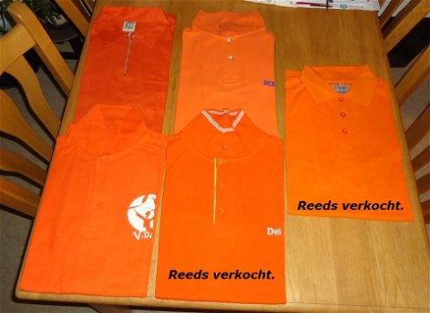 Te koop diverse (nieuwe) oranje T-shirts en polo's (maat XL) - 3