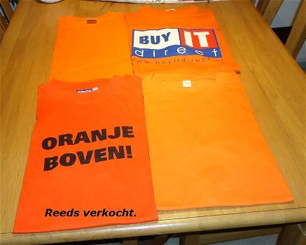 Te koop diverse (nieuwe) oranje T-shirts en polo's (maat XL) - 4
