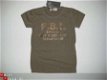 donkergroen F.B.I shirt in maat 158/164 - 1 - Thumbnail