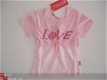 leuk meiden shirt top met love 98/104 ADGEPRIJSD - 1 - Thumbnail
