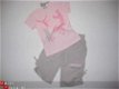 2 delig setje grijze broek met roze shirt AFGEPRIJSD!!!!! - 1 - Thumbnail